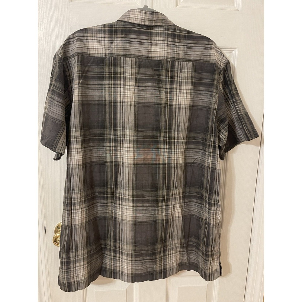 Dickies Mens Large Multicolor Plaid Relaxed Fit Short Sleeve Button Up Shirt - Picture 6 of 10